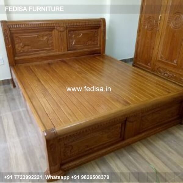 Wooden Bed Wooden Smallest Double Bed No-4488