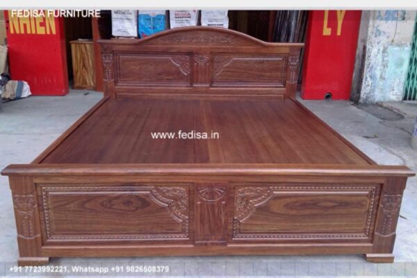 Wooden Bed Wooden Double Bed With Storage Convertible Single To Double Bed No-4495