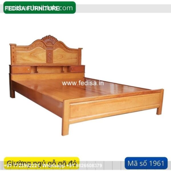 Wooden Bed Wooden Double Bed Frame With Storage Maharaja Bed Double Bed No-4500