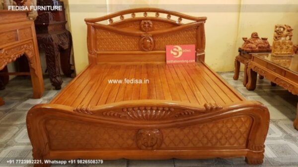 Wooden Bed Wooden King Size Bed Double Teepee Bed No-4509
