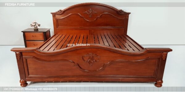 Wooden Bed Wooden Master Bedroom Interior Design Double Bed And Frame No-4519