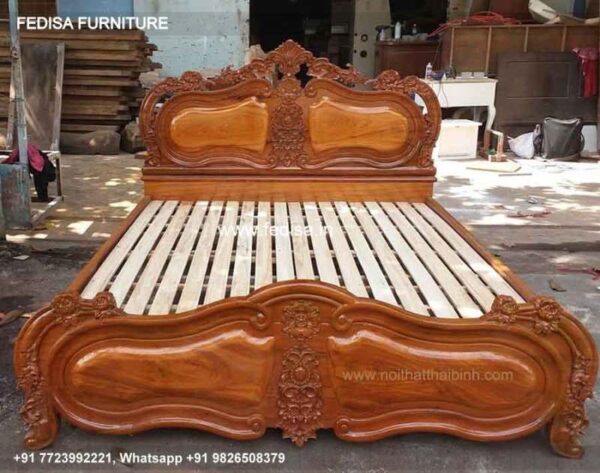 Wooden Bed Wooden Bedroom Interior Bedroom No-4524