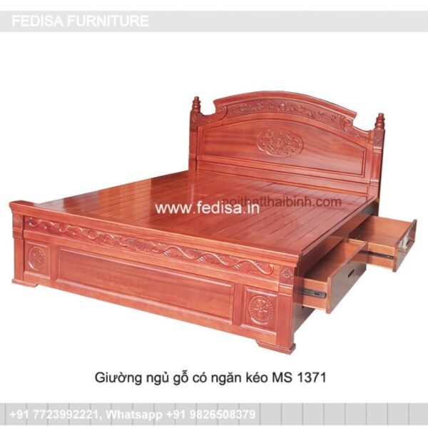 Wooden Bed Wooden Almirah For Bedroom Makeup Vanity No-4545