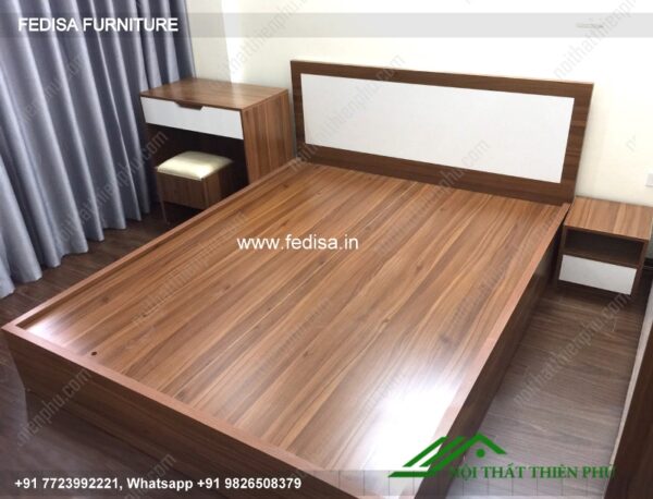 Wooden Bed White Wooden Bed Single Bed Size No-4551