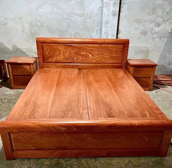 Wooden Bed Wooden Double Bed Frame With Storage Lingerie Dresser No-4566