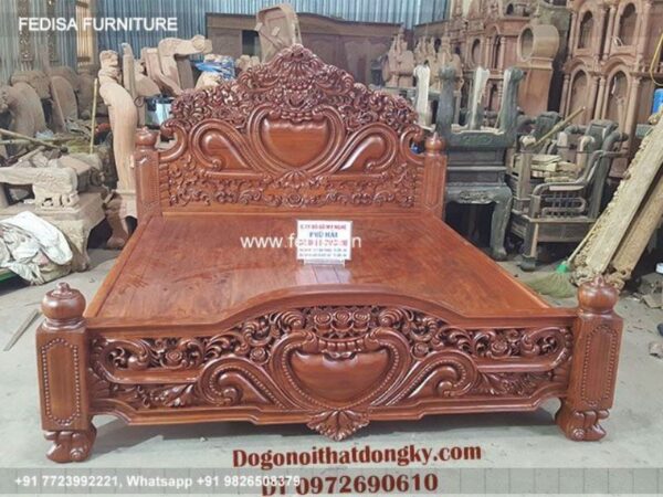 Wooden Bed Latest Wooden Bed Designs 2089 White Bedside Table No-4569