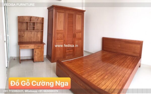 Wooden Bed Wooden Wardrobes Bedside Cabinets No-4582