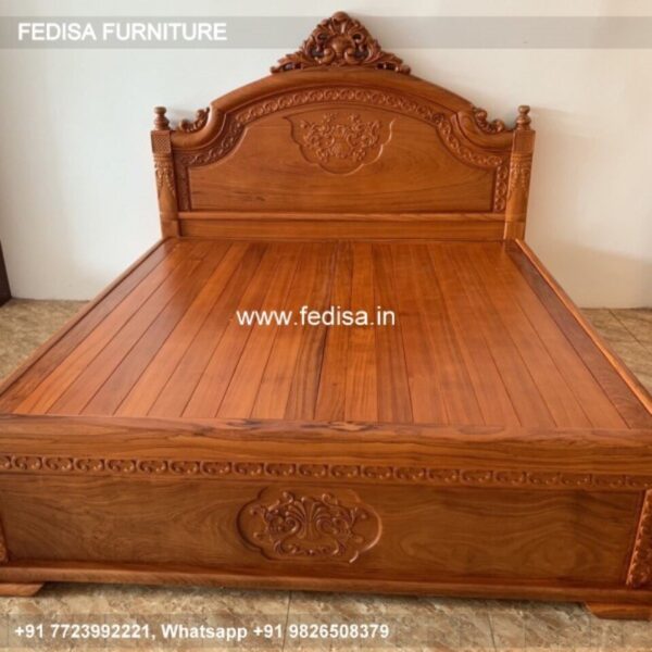 Wooden Bed Wooden Bed Interior Design Small Double Bed Size No-4589