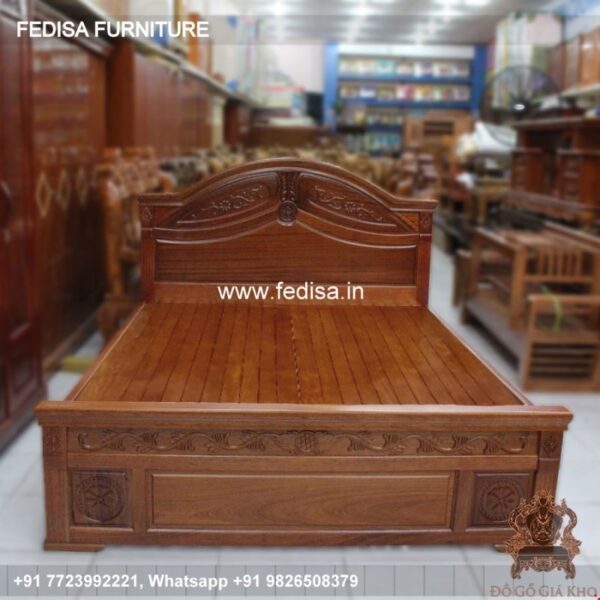 Wooden Bed Wooden Headboard Designs Dresser Drawer No-4598