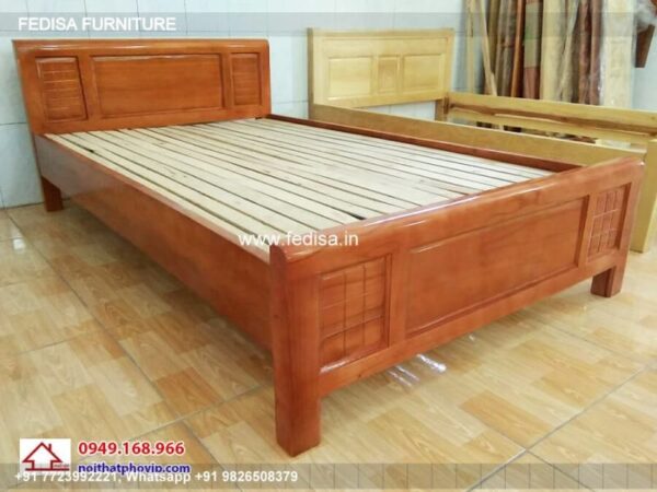 Wooden Bed Wooden Almirah For Bedroom Minimalist Bedroom No-4611