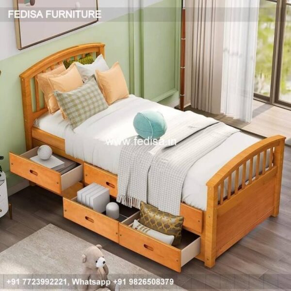 Wooden Bed Wooden Double Bed Frame With Storage Small Chest Of Drawers No-4632