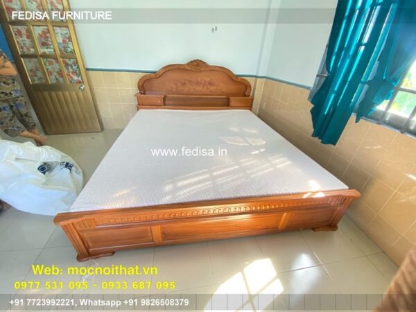 Wooden Bed Wooden Dressing Table First Night Bed Decoration No-4636