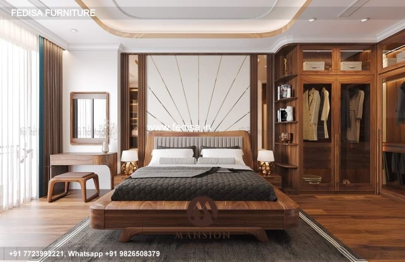 Wooden Bed Wooden Wardrobe Designs For Bedroom Latest Double Bed Designs With Box No-4659
