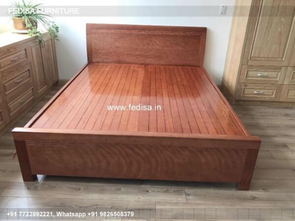 Wooden Bed Wooden Double Cot Price Bedroom Wardrobe No-4690
