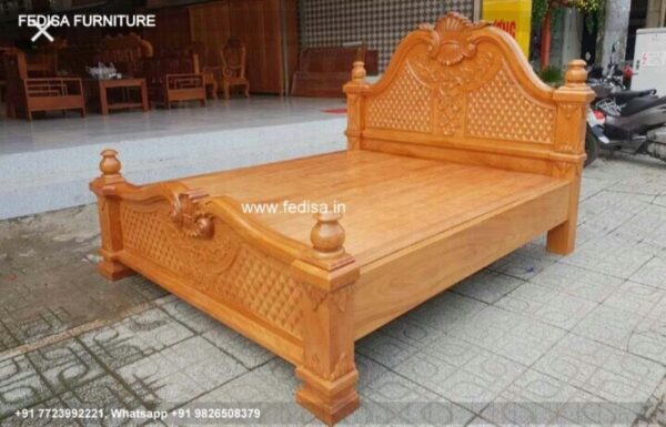 Wooden Bed White Wooden Bed Frame Double Gray Dresser No-4692