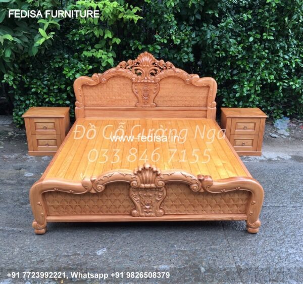 Wooden Bed Wooden Bedroom Interior Design Full Bed Mattress No-4715