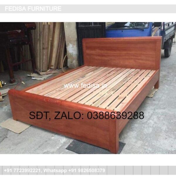 Wooden Bed Wooden Room Design King Size Bed With Mattress No-4726