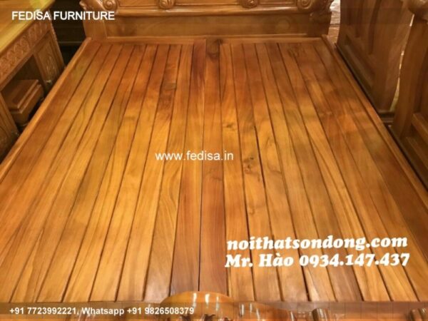 Wooden Bed Wooden Double Bed Frame Scandinavian Bedroom No-4754