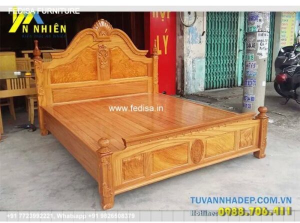 Wooden Bed Wooden Dressing Table Queen Size Bedroom Sets No-4768