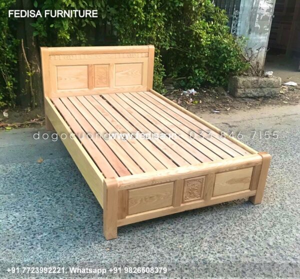 Wooden Bed Wooden Almirah With Dressing Table King Size Bed And Mattress No-4805
