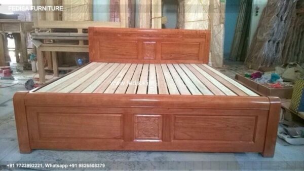 Wooden Bed White Wooden Bed Frame Double Dresser No-4817