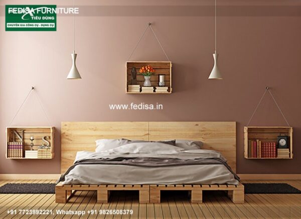 Wooden Bed Wooden Double Bed Frame Bedroom Table No-4820