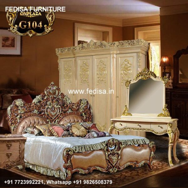 Wooden Bed Latest Wooden Bed Designs 2092 White Dresser With Mirror No-4844