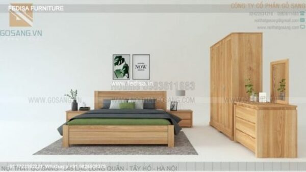Wooden Bed Wooden Master Bedroom Interior Design Solid Wood Bedroom Furniture No-4849