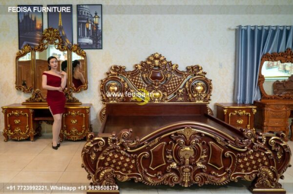Wooden Bed Wooden Bedroom Design Guest Room Design No-4860