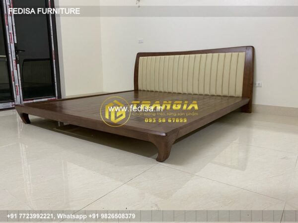 Wooden Bed Bed Back Wall Wooden Design Bedroom Cabinet No-4866
