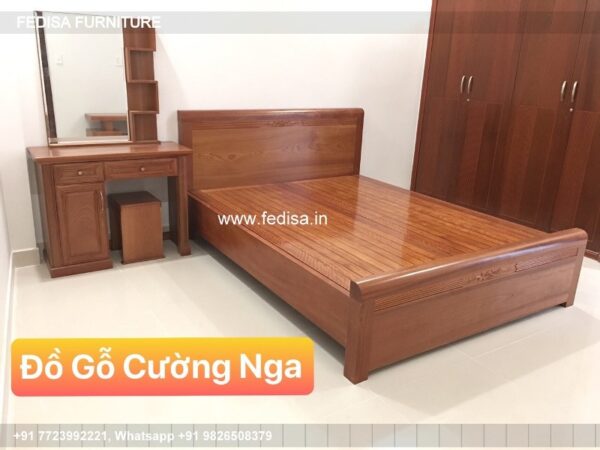 Wooden Bed Wooden Almirah Design Latest Room Painting Design No-4877