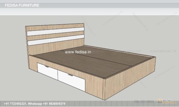 Wooden Bed White Wooden Bed Best Room Design No-4881