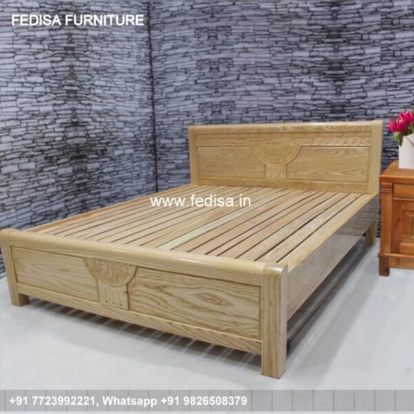 Wooden Bed Wooden Double Bed With Mattress Super Single Bed No-4894