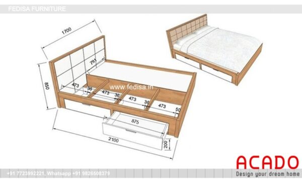 Wooden Bed Wooden Wardrobe Designs For Bedroom Furniture Village Beds No-4923