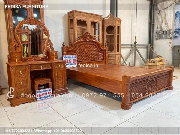 Wooden Bed Latest Wooden Bed Designs 2096 Vanity Table With Drawers No-4969