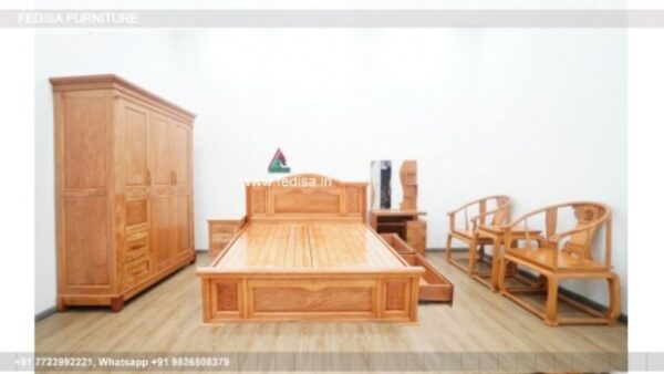Wooden Bed Wooden Wardrobe Design Wardrobe Room No-4973