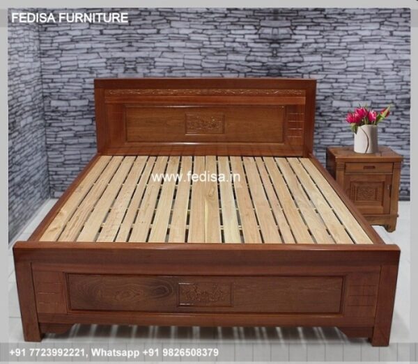 Wooden Bed Wooden Room Design Boho Bedding Sets No-4990