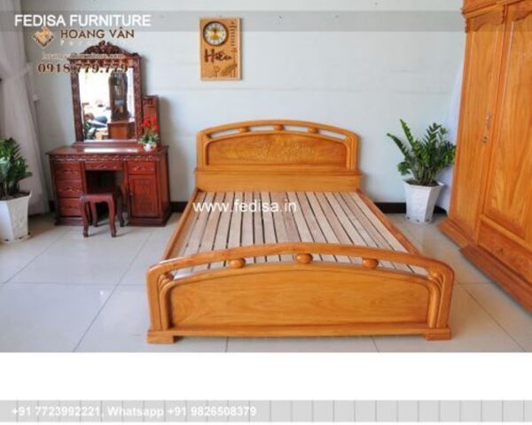 Wooden Bed Unique Wooden Bed Design Above Bed Wall Decor No-5006