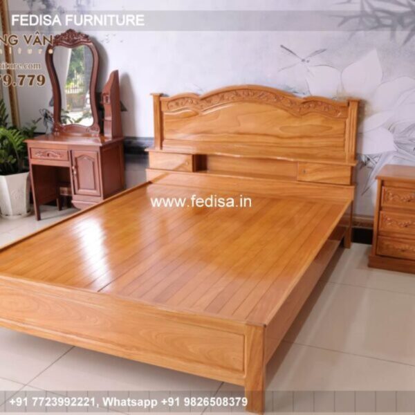Wooden Bed Wooden Almirah Design Latest Corner Makeup Vanity No-5009