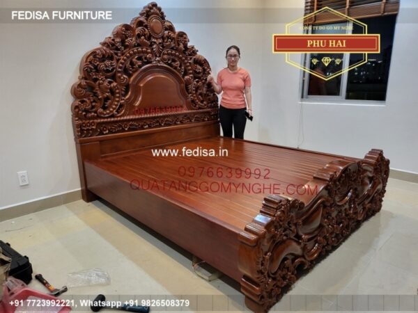 Wooden Bed White Wooden Bed Frame Simple Bedroom No-5015