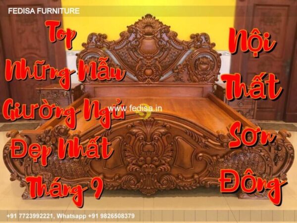 Wooden Bed Latest Wooden Bed Designs 2095 Dark Blue Bedroom No-5042
