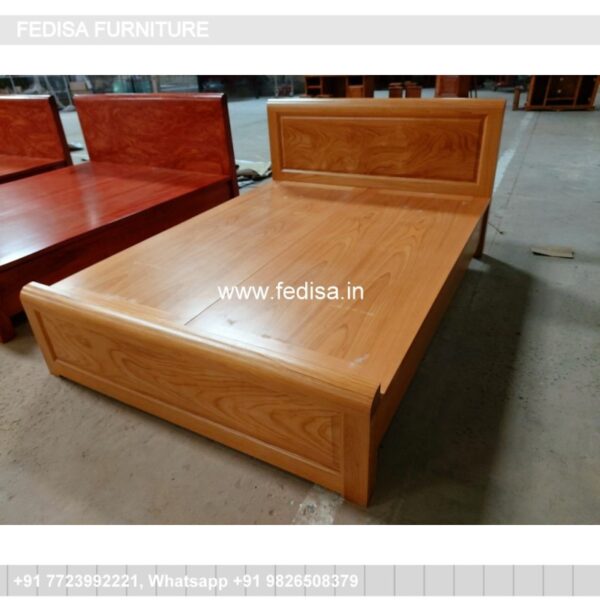 Wooden Bed Bedroom Interior With Wooden Flooring Room Bed No-5046