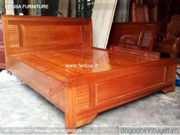 Wooden Bed Dressing Table New Design Wooden Gray Single Bed No-5067