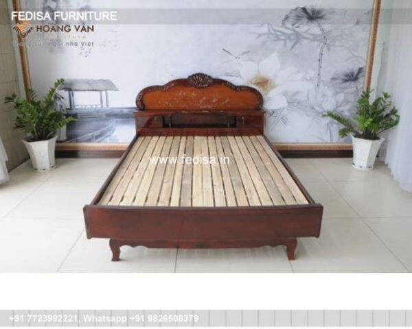 Wooden Bed White Wooden Bed Frame Japanese Style Bedroom No-5081