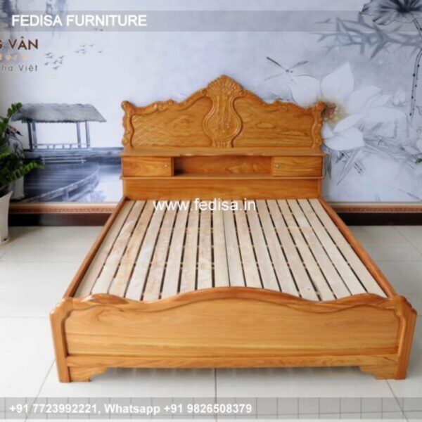 Wooden Bed Wooden Double Bed King Size Bed With Drawers No-5083