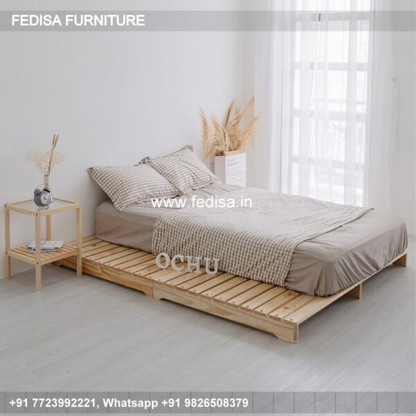 Wooden Bed Wooden Double Beds For Sale Diy Bedside Table No-5096