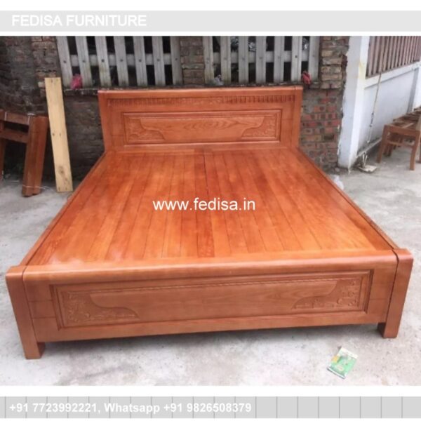 Wooden Bed Wooden Dressing Table Double Wardrobe With Drawers No-5098