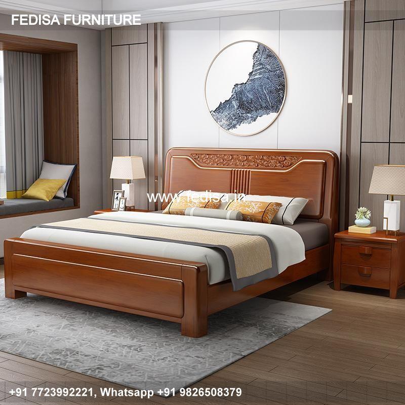 Wooden Bed Wooden Wardrobe With Dressing Table Guest Room Decor No-5136