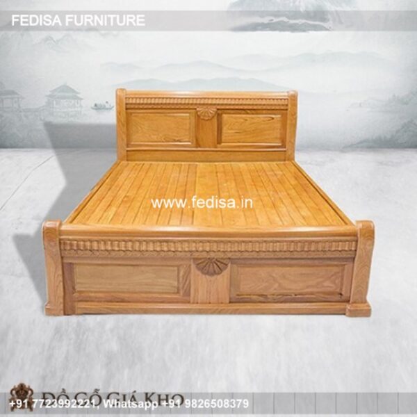 Wooden Bed White Wooden Bed Full Double Bed Size No-5145