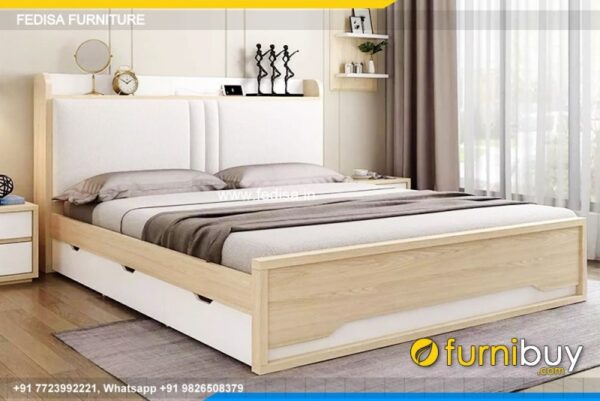 Wooden Bed Wooden Double Bed With Storage King Size Bed With Hydraulic Storage No-5155